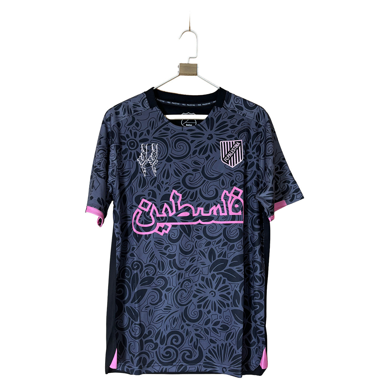 Camiseta EE Palestina Rosa-Negro