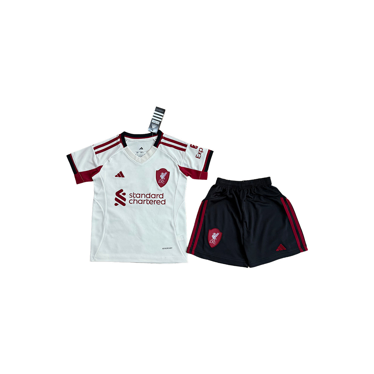 Conjunto Infantil Liverpoo 25/26 Visitante Blanco