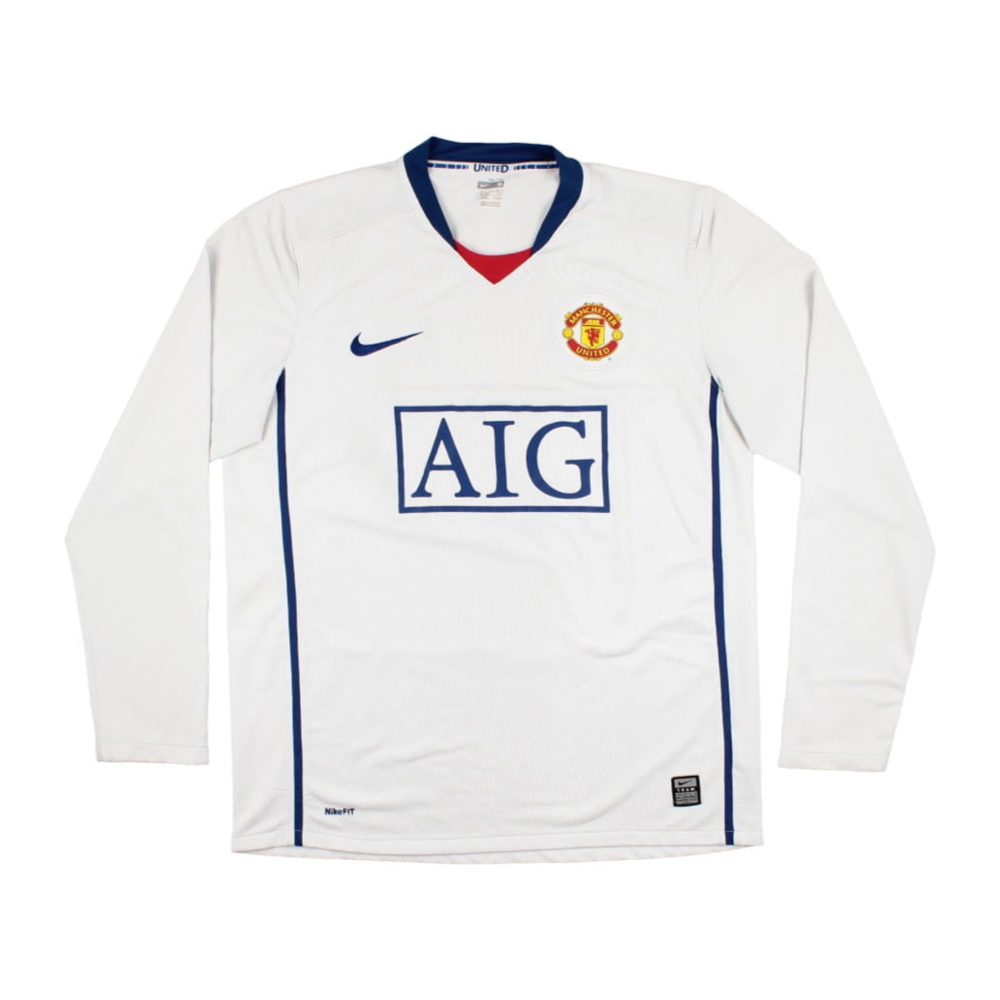 2008-09 Manchester United FC 2a Equipación Manga Larga