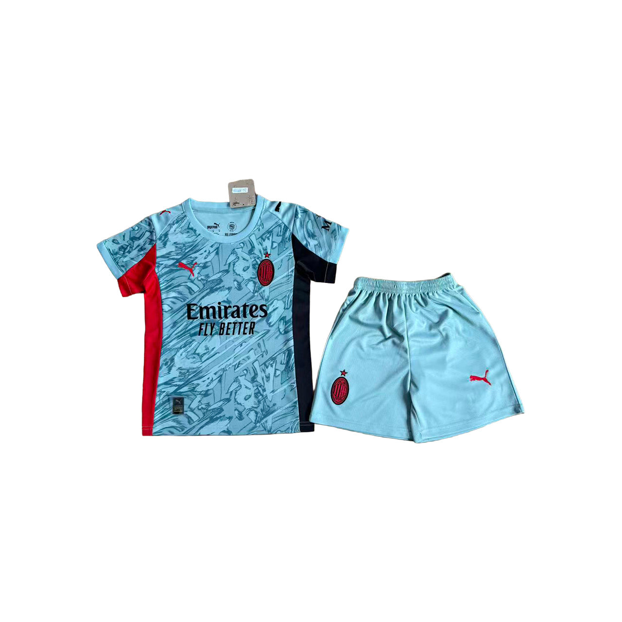 Conjunto Infantil 25/26 AC Milán 3a Visitante